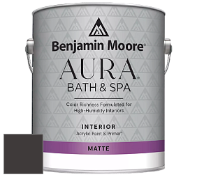Benjamin Moore Aura 532 Bath & Spa Waterborne Interior Paint Matte Finish краска цвет RAL 8019 
