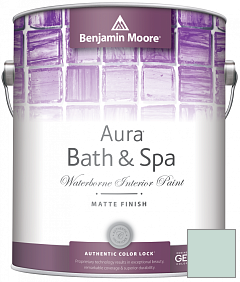Краска Benjamin Moore Aura Bath & Spa Interior Paint Matte Finish (532) цвет 681 Green Wave