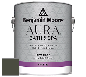 Benjamin Moore Aura 532 Bath & Spa Waterborne Interior Paint Matte Finish краска цвет NCS S 8010-G50Y 