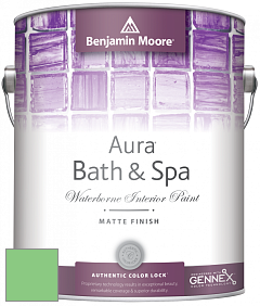 Benjamin Moore Aura 532 Bath & Spa Waterborne Interior Paint Matte Finish краска цвет 2033-40 Lime Tart