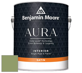 Benjamin Moore Aura 526 Waterborne Interior Satin Finish покрытие цвет 545 Buckingham Gardens