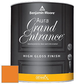 Benjamin Moore Aura 148 Grand Entrance High Gloss эмаль цвет 2017-10 Orange Juice