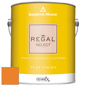 Benjamin Moore 547 Regal Select Waterborne Interior Flat Finish краска цвет 2017-10 Orange Juice