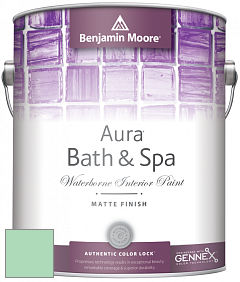 Benjamin Moore Aura 532 Bath & Spa Waterborne Interior Paint Matte Finish краска цвет 2036-50 Marina Bay