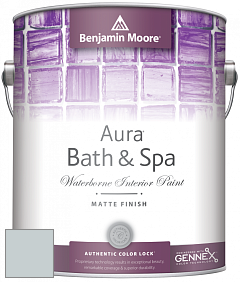 Benjamin Moore Aura 532 Bath & Spa Waterborne Interior Paint Matte Finish краска цвет 2131-60 Silver Gray