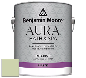 Benjamin Moore Aura 532 Bath & Spa Waterborne Interior Paint Matte Finish краска цвет NCS S 1020-G40Y 