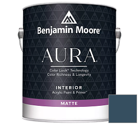 Краска Benjamin Moore Aura Interior Paint - Matte (522) цвет 2059-10 Marine Blue