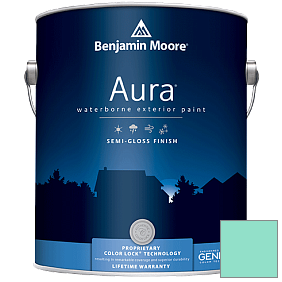 Краска Aura Waterborne Exterior Semi-Gloss Finish (632) цвет 2044-50 Bermuda Teal