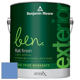 Benjamin Moore Ben 541 Waterborne Exterior Flat Finish краска цвет 2067-40 Blue Lapis