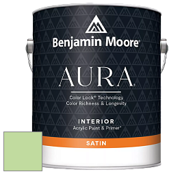 Benjamin Moore Aura 526 Waterborne Interior Satin Finish покрытие цвет 556 Sounds of Nature