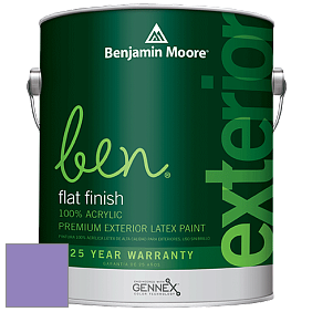 Benjamin Moore Ben 541 Waterborne Exterior Flat Finish краска цвет 2071-40 Crocus Petal Purple