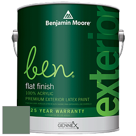 Benjamin Moore Ben 541 Waterborne Exterior Flat Finish краска цвет 636 Willow Grove