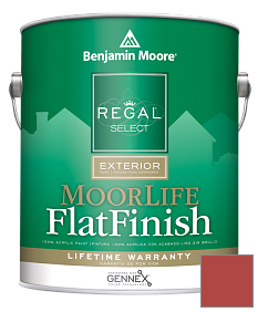 Краска Regal Select Exterior Paint-MoorLife Flat Finish (W105) цвет 2008-10 Ravishing Red