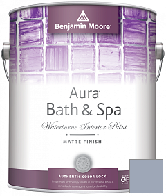 Краска Benjamin Moore Aura Bath & Spa Interior Paint Matte Finish (532) цвет 1439 Yukon Sky