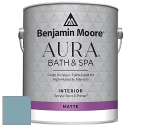 Benjamin Moore Aura 532 Bath & Spa Waterborne Interior Paint Matte Finish краска цвет NCS S 3020-B10G 