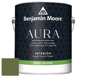 Benjamin Moore Aura 528 Waterborne Interior Semi-gloss Finish краска цвет NCS S 5040-G40Y 