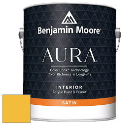 Benjamin Moore Aura 526 Waterborne Interior Satin Finish покрытие цвет 343 Sunrays