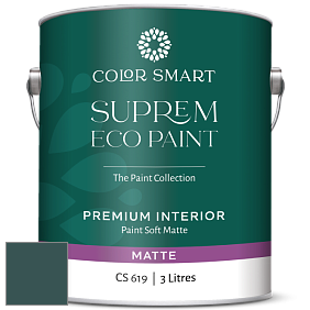 COLOR SMART CS 619 SUPREM ECO PAINT матовая краска цвет NCS S 7020-B50G 