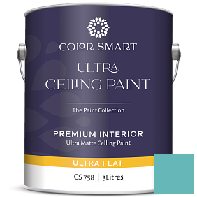 Краска COLOR SMART CS 758 ULTRA CEILING PAINT ультраматовая краска цвет 740 Harbor Side Blue