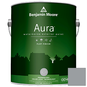 Краска Aura Waterborne Exterior Flat Finish (629) цвет 1614 Delray Gray