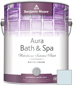 Краска Benjamin Moore Aura 532 Bath & Spa Waterborne Interior Paint Matte Finish краска цвет 813 Sweet Bluette