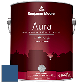 Benjamin Moore Aura 631 Waterborne Exterior Satin Finish краска цвет 2064-20 Patriot Blue