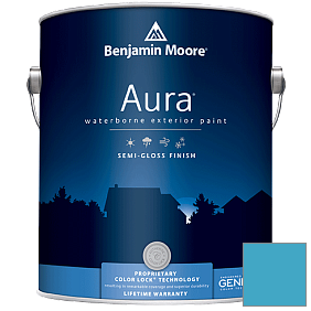 Краска Aura Waterborne Exterior Semi-Gloss Finish (632) цвет 2059-40 Yosemite Blue