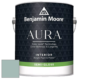 Benjamin Moore Aura 528 Waterborne Interior Semi-gloss Finish краска цвет 689 Rhine River