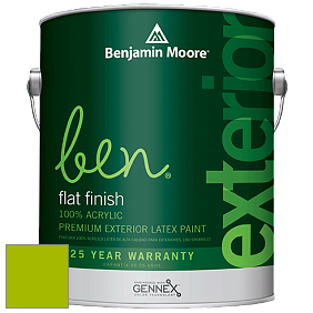 Benjamin Moore Ben 541 Waterborne Exterior Flat Finish краска цвет 2026-10 Lime Green