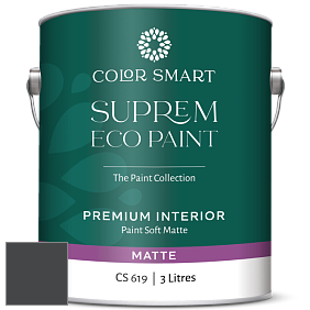 COLOR SMART CS 619 SUPREM ECO PAINT матовая краска цвет 2126-10 Black Tar