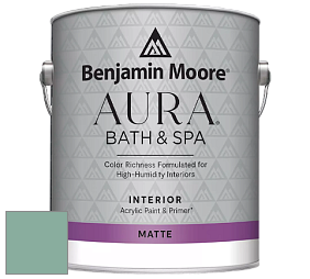 Benjamin Moore Aura 532 Bath & Spa Waterborne Interior Paint Matte Finish краска цвет 641 Everglades