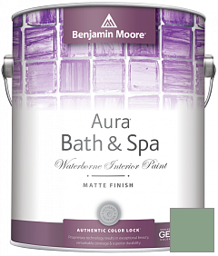 Краска Benjamin Moore Aura Bath & Spa Interior Paint Matte Finish (532) цвет 628 Winchester Sage