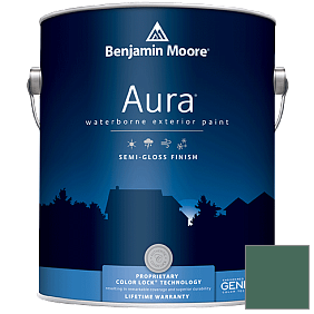 Краска Aura Waterborne Exterior Semi-Gloss Finish (632) цвет 2041-20 Fiddlehead Green
