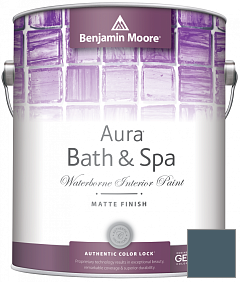 Краска Benjamin Moore Aura Bath & Spa Interior Paint Matte Finish (532) цвет 1666 In the Midnight Hour