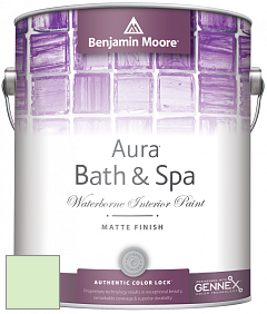 Benjamin Moore Aura 532 Bath & Spa Waterborne Interior Paint Matte Finish краска цвет 2032-60 Citra Lime