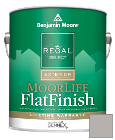 Краска Regal Select Exterior Paint-MoorLife Flat Finish (W105) цвет 1467 Baltic Gray