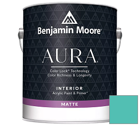 Краска Benjamin Moore Aura Interior Paint - Matte (522) цвет 663 Teal Tone