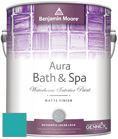Benjamin Moore Aura 532 Bath & Spa Waterborne Interior Paint Matte Finish краска цвет NCS S 2050-B40G 