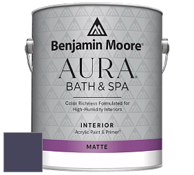 Benjamin Moore Aura 532 Bath & Spa Waterborne Interior Paint Matte Finish краска цвет 2068-10 Majestic Violet