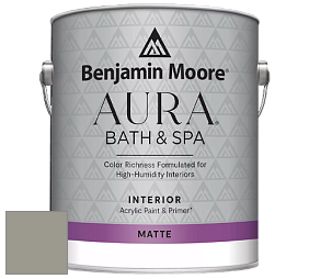 Benjamin Moore Aura 532 Bath & Spa Waterborne Interior Paint Matte Finish краска цвет 1559 Arctic Shadows