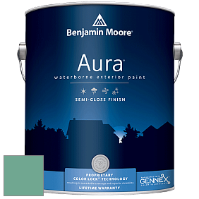 Benjamin Moore Aura 632 Waterborne Exterior Semi-Gloss Finish краска цвет 2040-40 Summer Basket Green