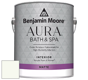 Benjamin Moore Aura 532 Bath & Spa Waterborne Interior Paint Matte Finish краска цвет RAL 9010 
