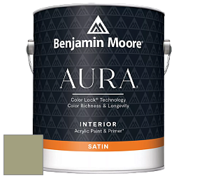 Benjamin Moore Aura 526 Waterborne Interior Satin Finish покрытие цвет 2144-30 Rosemary Sprig