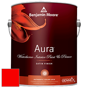 Benjamin Moore Aura 526 Waterborne Interior Satin Finish покрытие цвет RAL 3024 