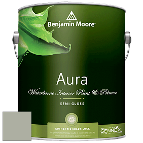 Benjamin Moore Aura 528 Waterborne Interior Semi-gloss Finish краска цвет NCS S 3005-G50Y 