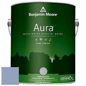 Benjamin Moore Aura 629 Waterborne Exterior Flat Finish краска цвет 1433 Blue Pearl