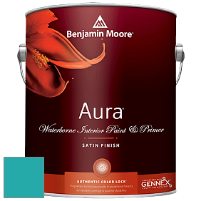 Benjamin Moore Aura 526 Waterborne Interior Satin Finish покрытие цвет NCS S 2050-B40G 
