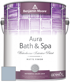 Benjamin Moore Aura 532 Bath & Spa Waterborne Interior Paint Matte Finish краска цвет 2128-50 November Skies