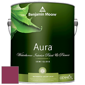 Benjamin Moore Aura 528 Waterborne Interior Semi-gloss Finish краска цвет 2077-10 Magenta