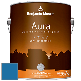 Benjamin Moore Aura 634 Waterborne Exterior Low Lustre Finish краска цвет 2064-30 Ol' Blue Eyes